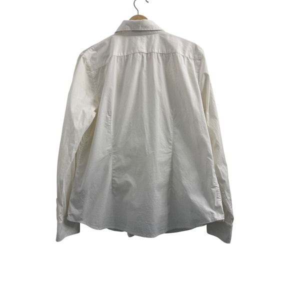 Lauren Ralph Lauren Womens XL White Crest Embroidered Button Down Shirt Blouse - Picture 3 of 6